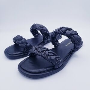 BCBGeneration Taneka Black Braided Sandals NWOT size 6.5